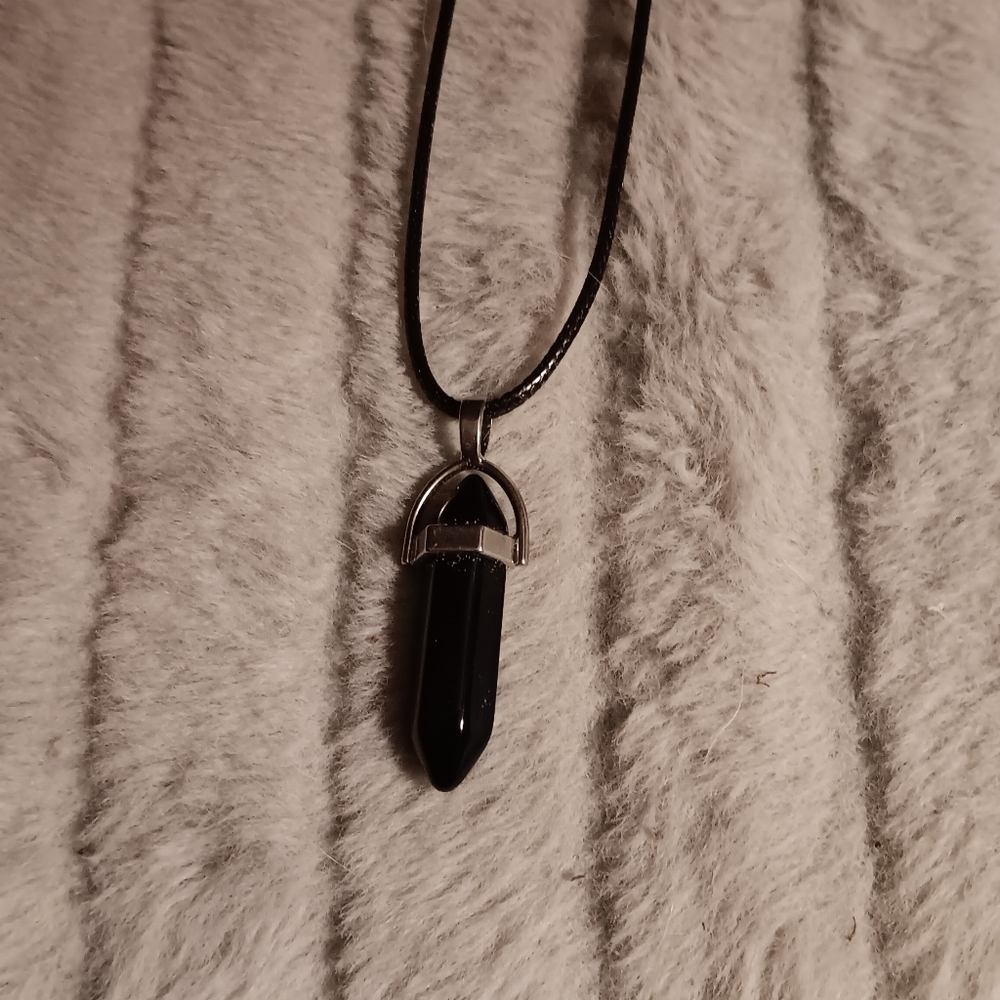 Gem black  necklace
